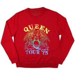 Queen Unisex Adult Tour '75 Sweatshirt - XL, Red