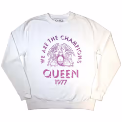 Queen Unisex Adult Champions 1977 Sweatshirt - M, White