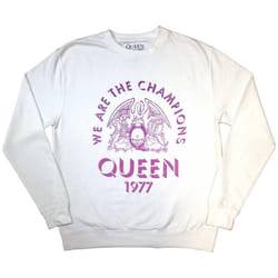 Queen Unisex Adult Champions 1977 Sweatshirt - M, White