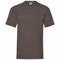 Fruit of the Loom Mens Valueweight T-Shirt - L, Chocolate