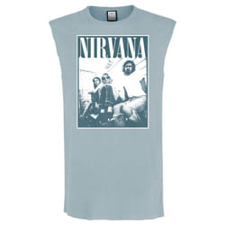 Amplified Mens Group Shot Nirvana Sleeveless Tank Top - M, Strange Blue