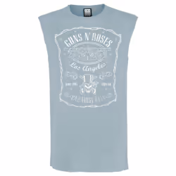 Amplified Mens Paradise City Guns N Roses Tank Top - L, Strange Blue