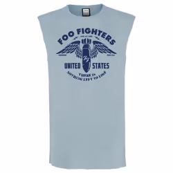 Amplified Mens One By One Foo Fighters Sleeveless Tank Top - M, Strange Blue
