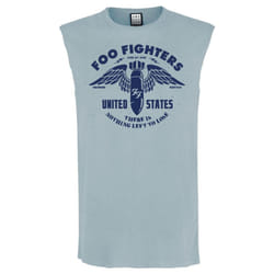 Amplified Mens One By One Foo Fighters Sleeveless Tank Top - M, Strange Blue