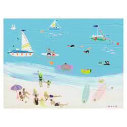 Mary Donald Sunshine Cove Canvas Print - 30cm x 40cm, Blue/Cream