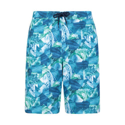 Mountain Warehouse Mens Ocean Patterned Boardshorts - L, Teal