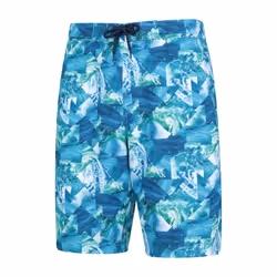 Mountain Warehouse Mens Ocean Patterned Boardshorts - L, Teal