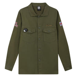Amplified Mens Iron Maiden Military Overshirt - 3XL, Khaki Green