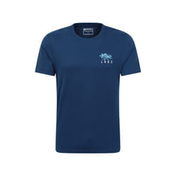 Mountain Warehouse Mens Looe Printed Organic T-Shirt - L, Navy