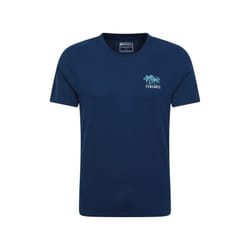 Mountain Warehouse Mens Penzance Printed Organic T-Shirt - XS, Navy