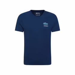 Mountain Warehouse Mens Penzance Printed Organic T-Shirt - XL, Navy