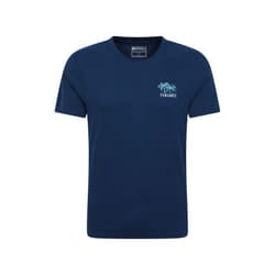 Mountain Warehouse Mens Penzance Printed Organic T-Shirt - XL, Navy