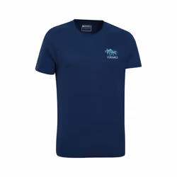 Mountain Warehouse Mens Penzance Printed Organic T-Shirt - XL, Navy