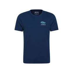 Mountain Warehouse Mens Falmouth Printed Organic T-Shirt - XS, Navy