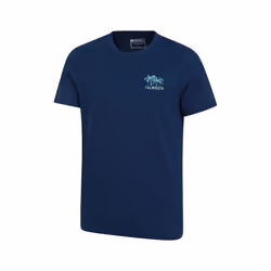 Mountain Warehouse Mens Falmouth Printed Organic T-Shirt - S, Navy