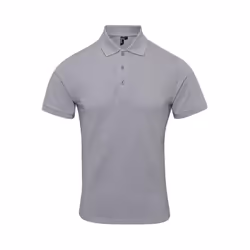 Premier Mens Coolchecker Plus Piqu Polo Shirt - M, Silver