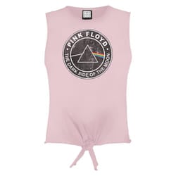 Amplified Womens/Ladies The Dark Side Of The Moon Pink Floyd Sleeveless Crop Top - S, Pink 182