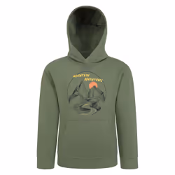 Mountain Warehouse Childrens/Kids Mountain Adventures Organic Hoodie - 9-10 Years, Khaki Green