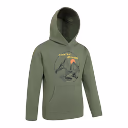 Mountain Warehouse Childrens/Kids Mountain Adventures Organic Hoodie - 9-10 Years, Khaki Green