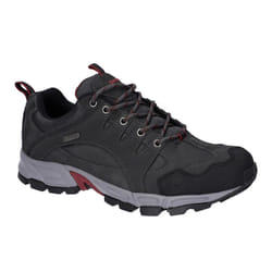 Hi-Tec Mens Auckland Lite Suede Walking Shoes - 11 UK, Graphite Grey/Dark Red