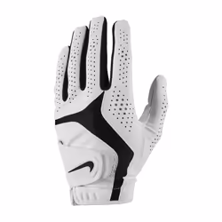 Nike Mens Dura Feel X Synthetic Leather 2024 Left Hand Golf Glove - L, White/Black