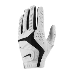 Nike Mens Dura Feel X Synthetic Leather 2024 Left Hand Golf Glove - L, White/Black
