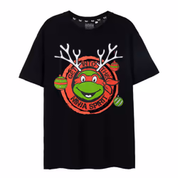 Teenage Mutant Ninja Turtles Mens Get Into The Ninja Spirit Short-Sleeved T-Shirt - XXL, Black
