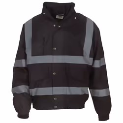 Yoko Unisex Adult Classic Hi-Vis Bomber Jacket - XXL, Black