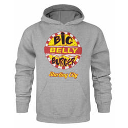 Arrow Mens Big Belly Burger Hoodie - L, Grey