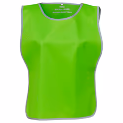 Yoko Unisex Adult Hi-Vis Reflective Detail Tabard - L-XL, Lime Green
