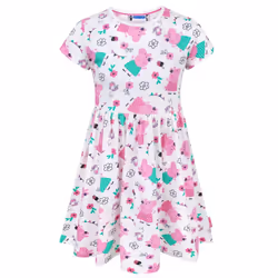 Peppa Pig Childrens Girls Short Sleeved Dress