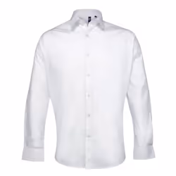 Premier Mens Supreme Poplin Formal Shirt - 15.5in, White