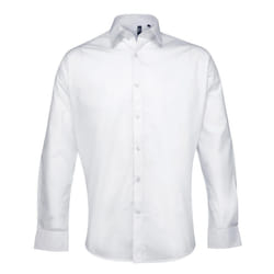 Premier Mens Supreme Poplin Formal Shirt - 15.5in, White