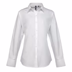 Premier Womens/Ladies Supreme Poplin Long-Sleeved Formal Shirt - 22 UK, White