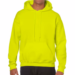 Gildan Mens Hoodie - 3XL, Safety Green