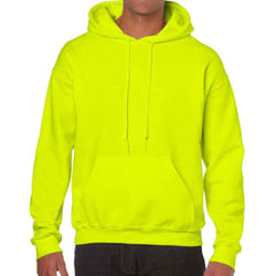 Gildan Mens Hoodie - 3XL, Safety Green