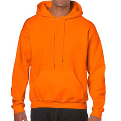 Gildan Mens Hoodie - 3XL, Safety Orange
