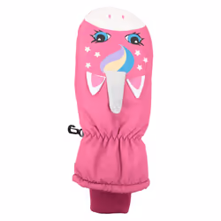 Mountain Warehouse Girls Critter Unicorn Ski Mittens - 9-10 Years, Pink