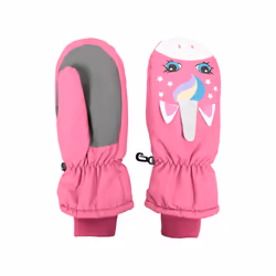 Mountain Warehouse Girls Critter Unicorn Ski Mittens - 9-10 Years, Pink
