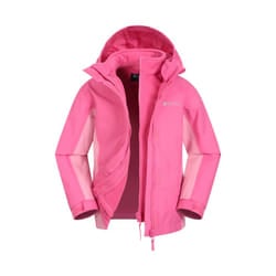 Mountain Warehouse Childrens/Kids Lightning 3 in 1 Waterproof Jacket - 7-8 Years, Light Pink