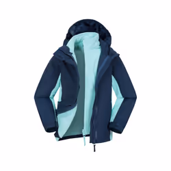 Mountain Warehouse Childrens/Kids Lightning 3 in 1 Waterproof Jacket - 3-4 Years, Blue