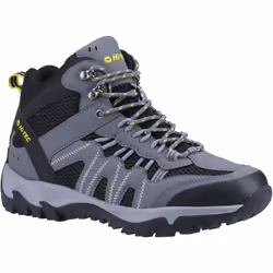 Hi-Tec Mens Jaguar Mid Cut Boots - 13 UK, Graphite/Black/Citron