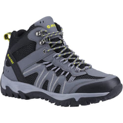Hi-Tec Mens Jaguar Mid Cut Boots - 13 UK, Graphite/Black/Citron