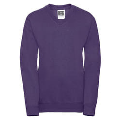 Russell Childrens/Kids Jerzees Schoolgear V Neck Sweatshirt - 11-12 Years, Purple