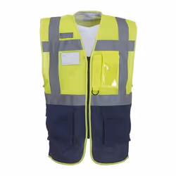 Yoko Mens Executive Mesh Hi-Vis Vest - XXL, Yellow/Navy