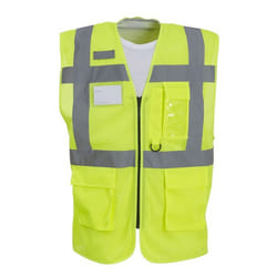 Yoko Mens Executive Mesh Hi-Vis Vest - XL, Yellow