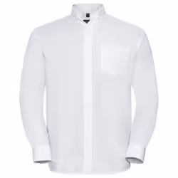 Russell Mens Oxford Easy-Care Long-Sleeved Shirt - 18.5in, White