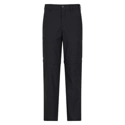 Mountain Warehouse Mens Trek Convertible Trousers - 30R, Jet Black