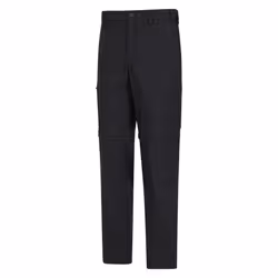 Mountain Warehouse Mens Trek Convertible Trousers - 30R, Jet Black