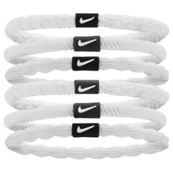 Nike 2024 Flex Hair Ties (Pack of 6) - One Size, White